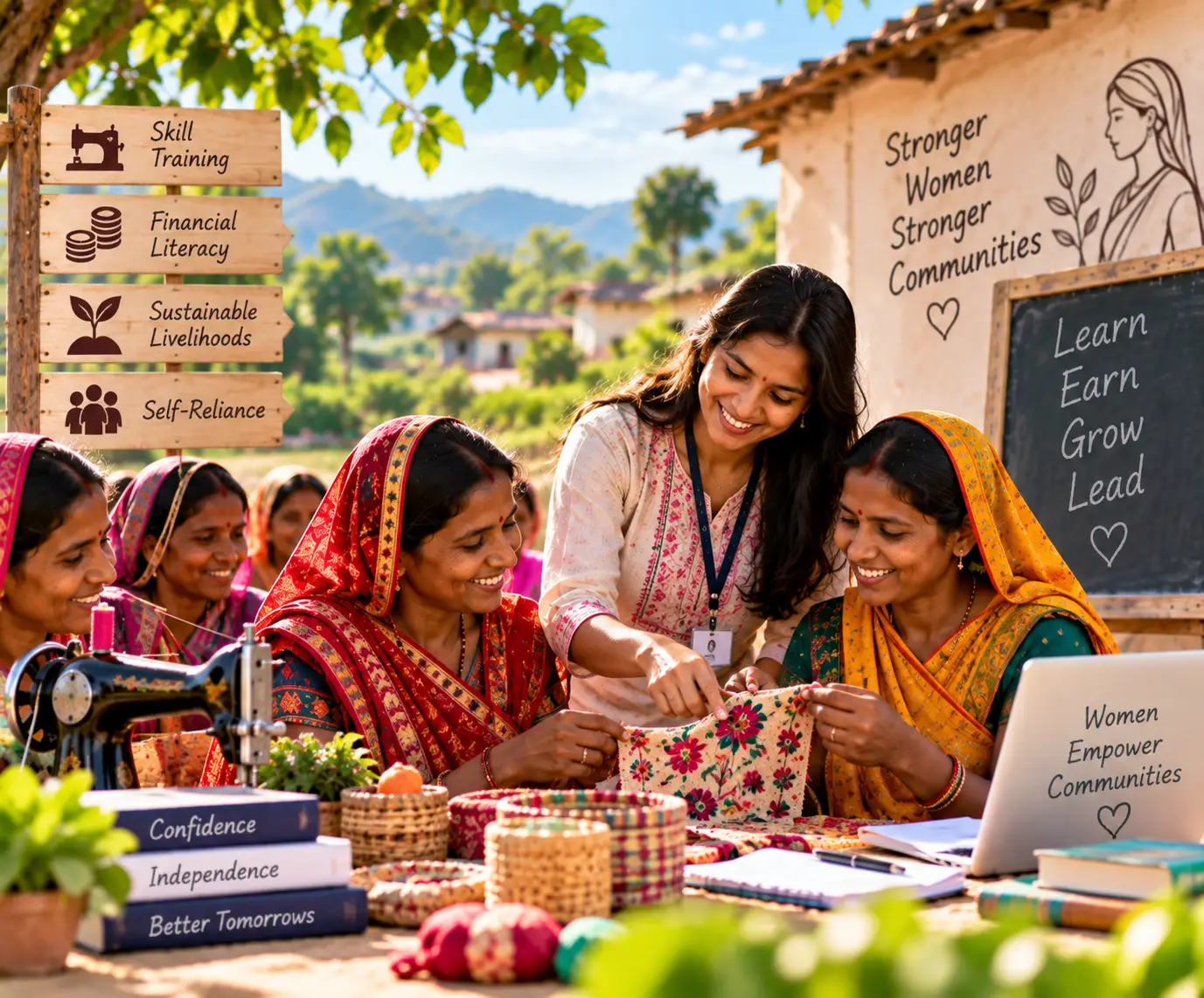 Women participating in a community empowerment program